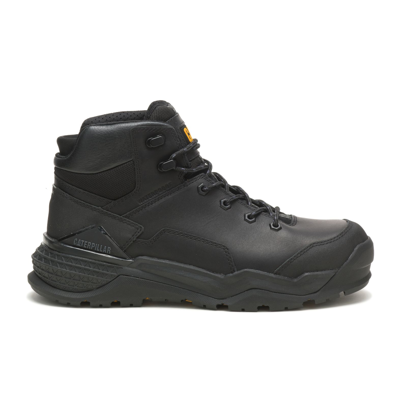 Caterpillar Provoke Mid Waterproof Alloy Toe Philippines - Mens Work Boots - Black 78426LJYB